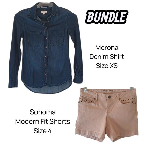 Merona Sonoma Bundle Shirt & Shorts - Picture 1 of 13